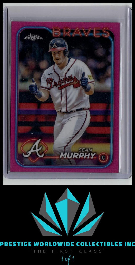 Sean Murphy 2024 Topps Chrome Pink Refractor #255 Atlanta Braves