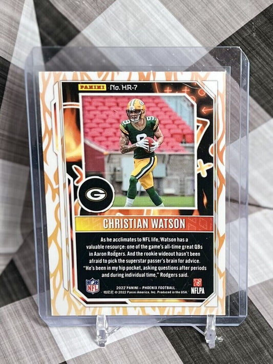 Christian Watson 2022 Phoenix Rookie Silver Hot Routes #HR-7 GB Packers RC