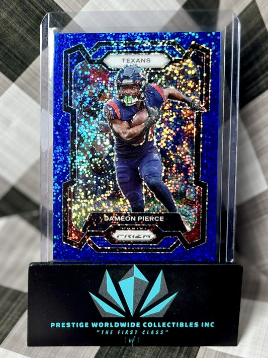 Dameon Pierce 2023 Panini Prizm Blue Sparkle Prizm /96 #116 Houston Texans