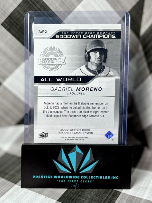 Gabriel Moreno 2023 UD Goodwin Champions All World Gold Shimmer #AW-2 D-Backs