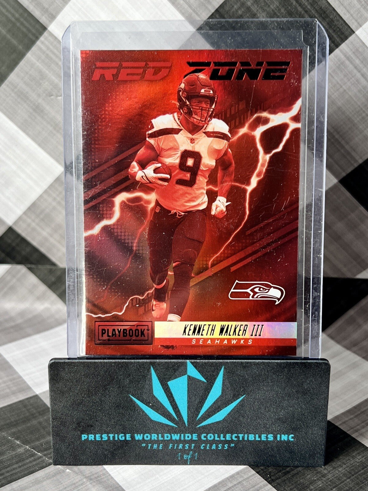 Kenneth Walker III 2022 Playbook Red Zone Holofoil Rookie #RZ-22 Seahawks RC