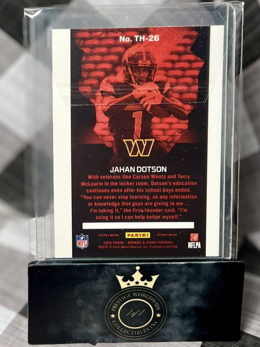 Jahan Dotson 2022 Rookies & Stars Thrillers Silver Rookie #TH-26 Commanders RC