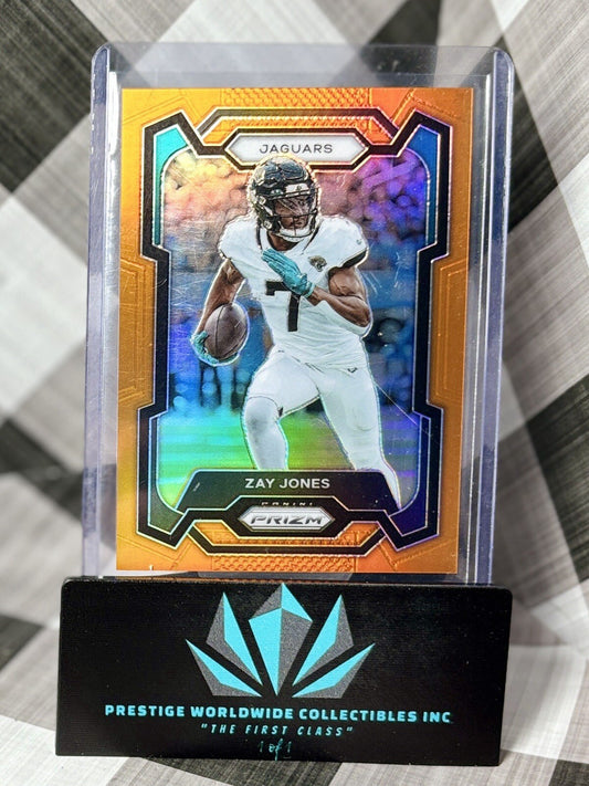 Zay Jones 2023 Panini Prizm Orange Prizm /249 #141 Jacksonville Jaguars