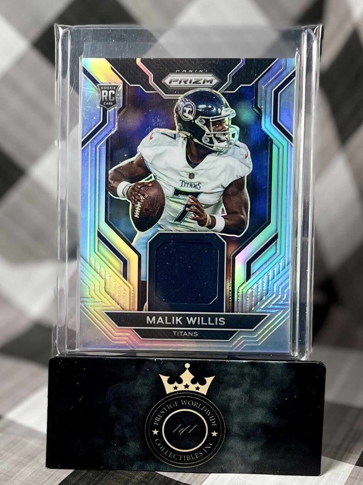 Malik Willis 2022 Panini Prizm Rookie Gear Silver Prizm Patch #RG-MW Titans RC