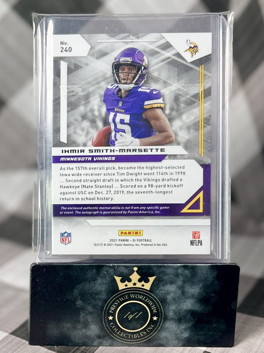 Ihmir Smith-Marsette 2021 XR Rookie Patch Auto RPA /199 #240 Vikings & KC Chiefs