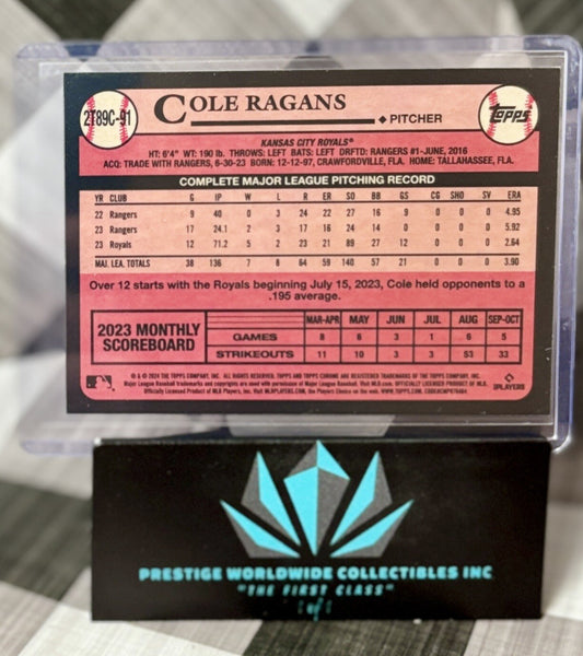Cole Ragans 2024 Topps Series 2 Silver Foil Mojo 35th Anny #2T89C-91 KC Royals