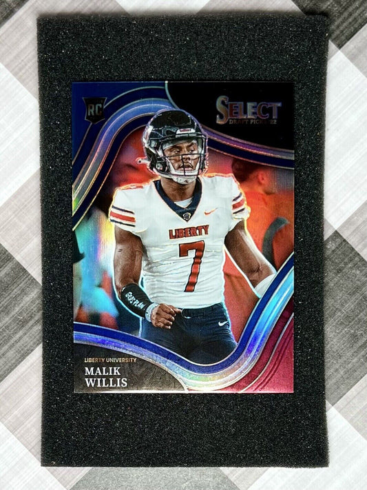 Malik Willis 2022 Panini Select Draft Picks Red White & Blue /199 #102 - Titans