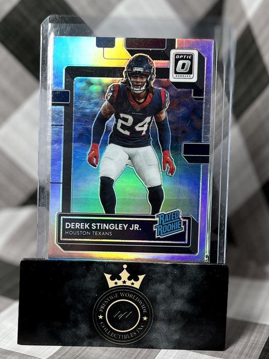 DEREK STINGLEY JR 2022 Donruss Optic Rated Silver Holo Prizm #244 Texans RC