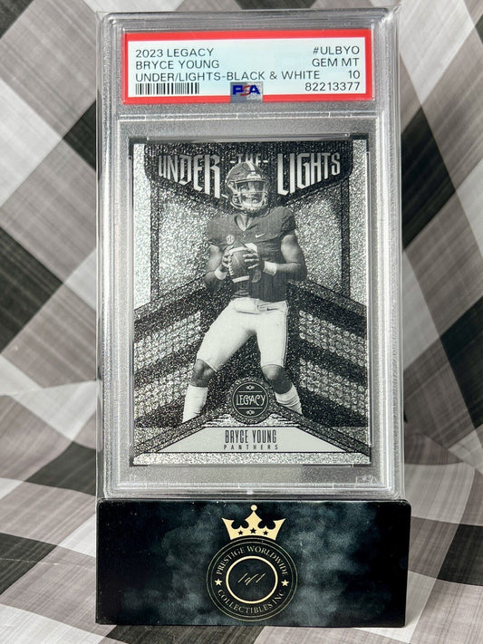 Bryce Young 2023 Legacy Under The Lights Rookie Black & White #UL-BYO PSA 10 CAR