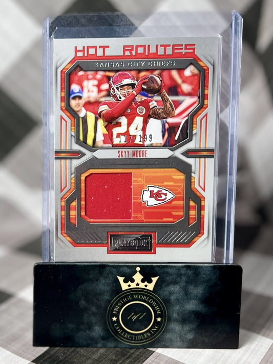 Skyy Moore 2022 Panini Playbook Hot Routes Rookie /199 #HR-31 KC Chiefs RC