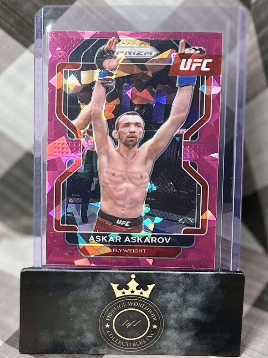Askar Askarov 2022 Panini Prizm UFC Exclusive Pink Cracked Ice Prizm #197 MMA SP