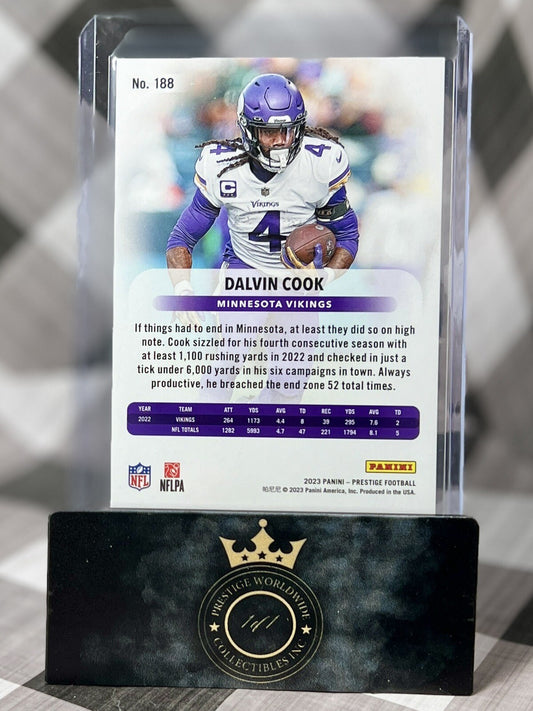 Dalvin Cook 2023 Panini Prestige Xtra Points Red /599 #188 Minnesota Vikings