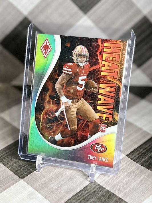 Trey Lance 2021 Panini Phoenix Silver Heat Wave Rookie #15 SF 49ers SP