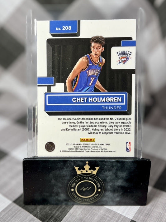Chet Holmgren 2022-23 Panini Donruss Optic Rated Rookie #208 OKC Thunder SP
