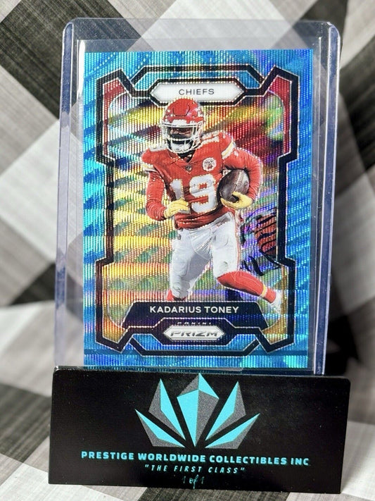 Kadarius Toney 2023 Panini Prizm Blue Wave Prizm 46/199 #145 Kansas City Chiefs