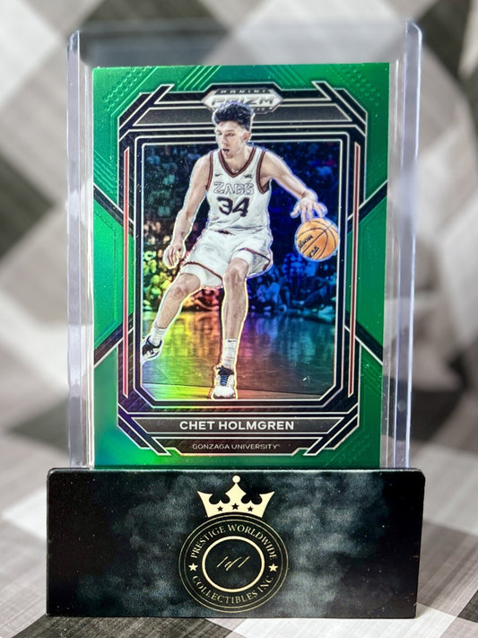 Chet Holmgren 2023 Panini Prizm Draft Picks Green Prizm #76 OKC Thunder RC Zags