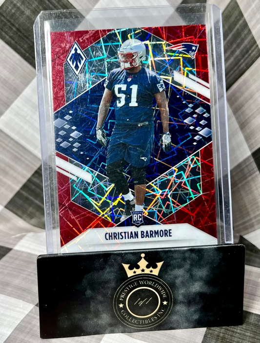 Christian Barmore 2021 Phoenix Rookie Red Laser /285 #160 - NE Pats RC