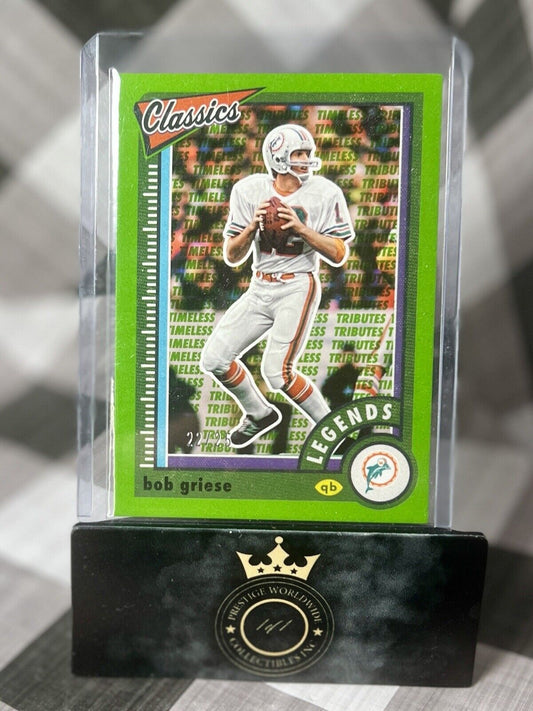 Bob Griese 2022 Panini Classics Legends Green Parallel /25 #130 Miami Dolphins