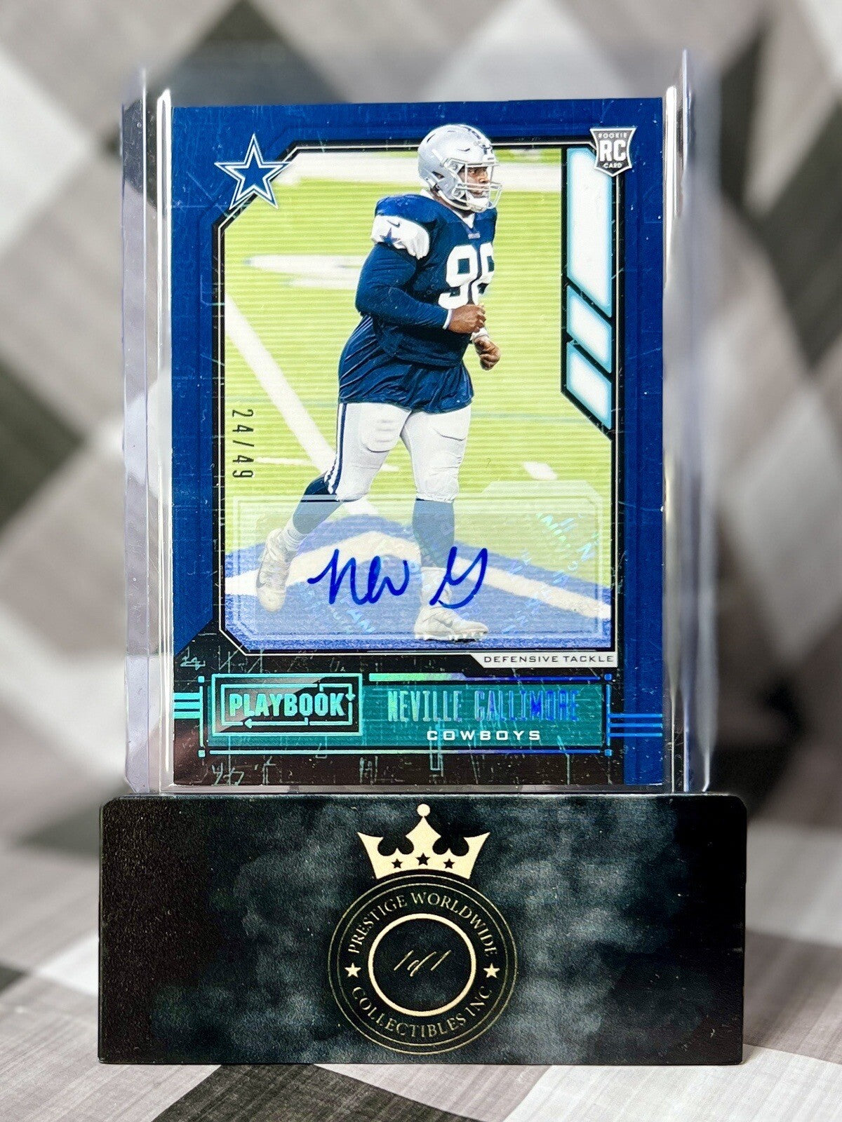 Neville Gallimore 2020 Playbook Platinum Rookie Auto /49 #178 Dallas Cowboys RC