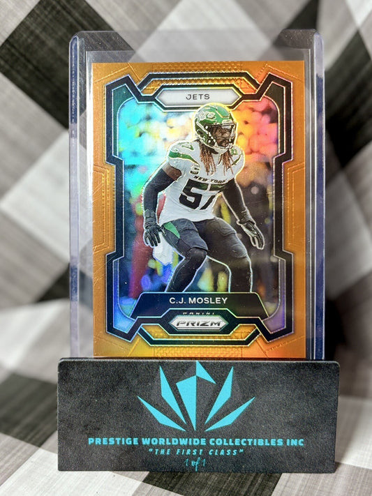 C.J. Mosley 2023 Panini Prizm Orange Prizm /249 #230 New York Jets