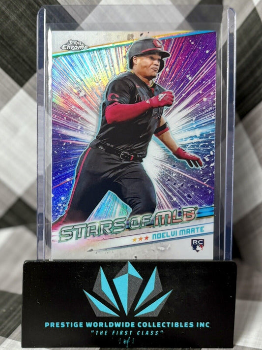Noelvi Marte 2024 Topps Series 2 Stars of MLB Chrome Rookie #CSMLB-38 Reds RC