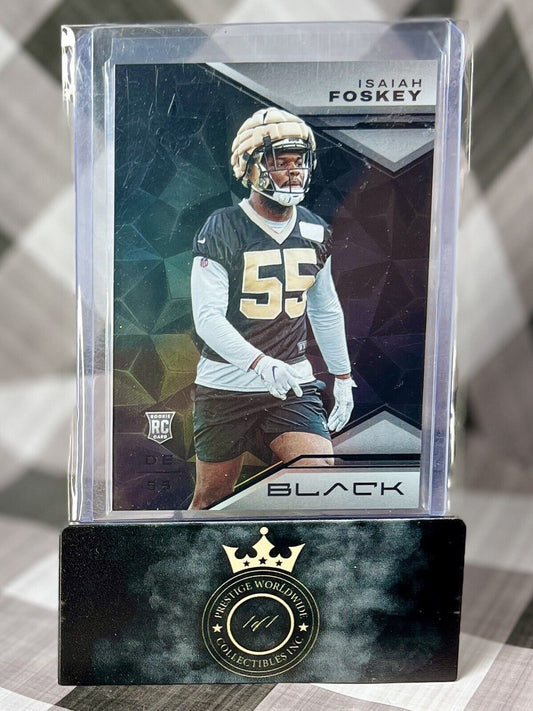 Isaiah Foskey 2023 Panini Black Rookie Base Holo #141 New Orleans Saints
