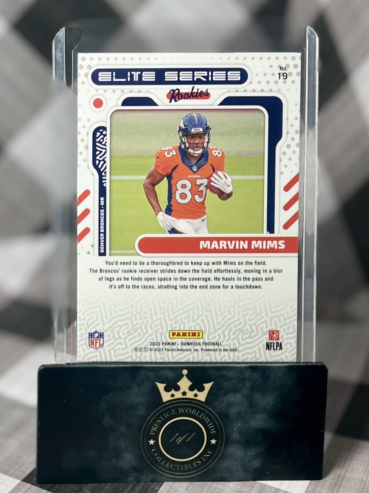 Marvin Mims Jr. 2023 Donruss Elite Series Rookies #19 Denver Broncos Rookie