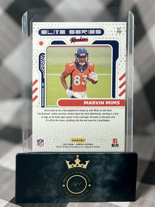 Marvin Mims Jr. 2023 Donruss Elite Series Rookies #19 Denver Broncos Rookie