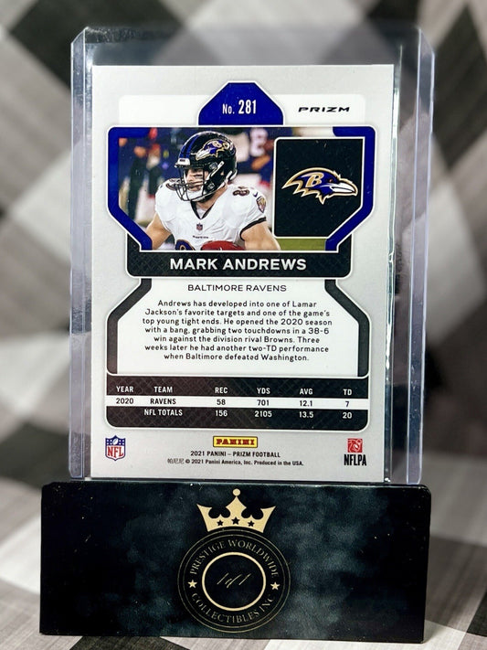 Mark Andrews 2021 Panini Prizm White Checkerboard Prizm #281 SP Baltimore Ravens