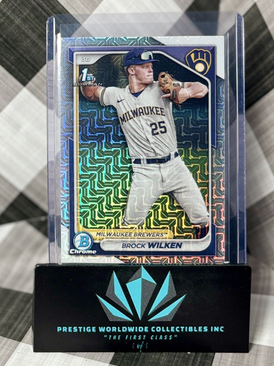 Brock Wilken 2024 Bowman Chrome Mojo Refractor Rookie #BCP-86 Milwaukee Brewers