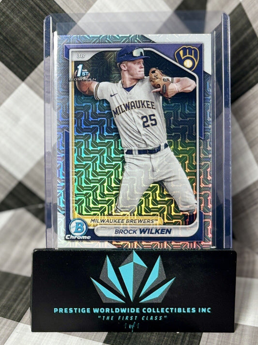 Brock Wilken 2024 Bowman Chrome Mojo Refractor Rookie #BCP-86 Milwaukee Brewers
