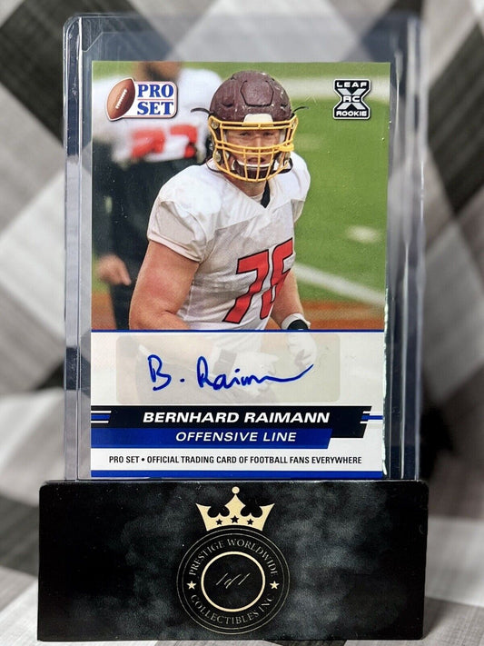 Bernhard Raimann 2022 Leaf Pro Set Rookie Auto Blue Parallel #PSA-BR1 Colts SP