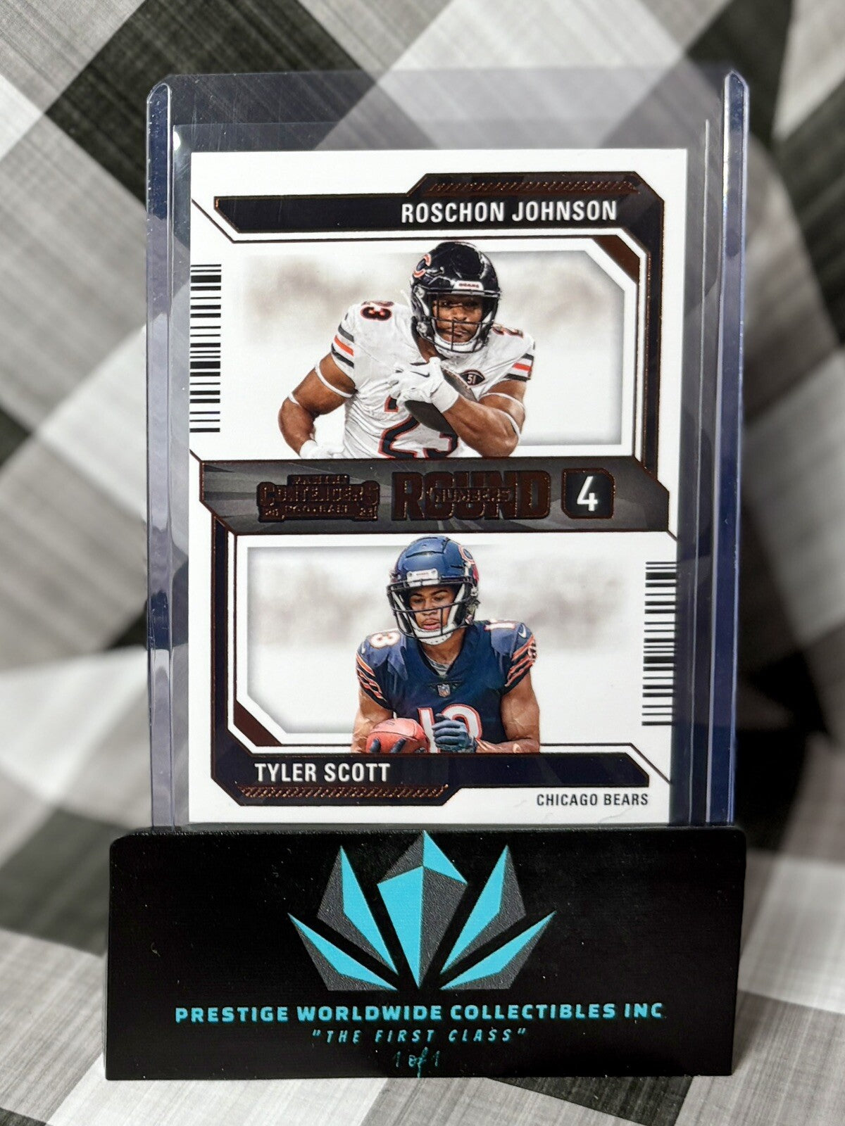 Roschon Johnson Tyler Scott 2023 Panini Contenders Round 4 Numbers #19 Bears RC
