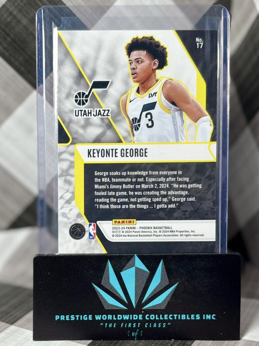 Keyonte George 2023-24 Panini Phoenix Fade to Black Rookie #17 Utah Jazz RC