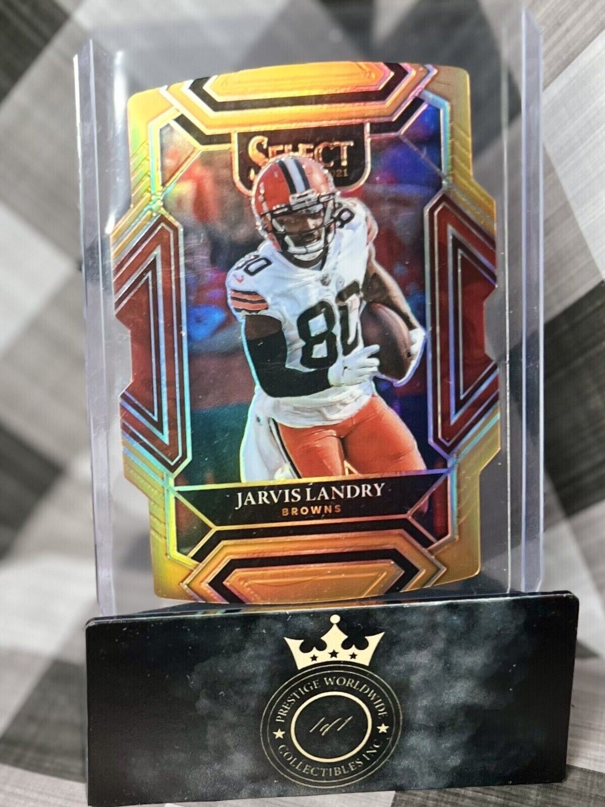 Jarvis Landry 2021 Select Die-Cut Orange Prizm Club Level /249 #210 - CLE Browns