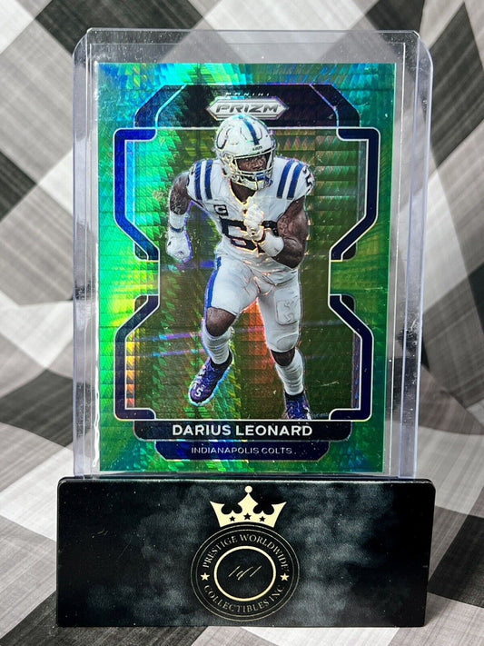 Darius Shaquille Leonard 2021 Prizm Green Hyper SP /175 #27 Indianapolis Colts