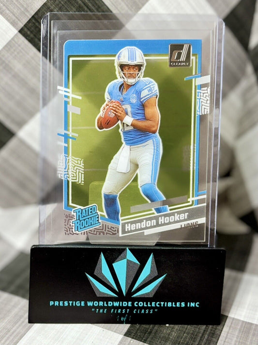 Hendon Hooker 2023 Panini Clearly Donruss Rated Rookie #61 Detroit Lions RC