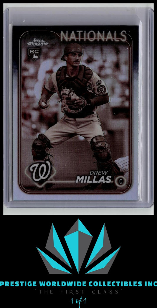 Drew Millas 2024 Topps Chrome Sepia Refractor #85 Washington Nationals