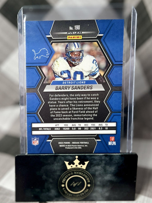 Barry Sanders 2023 Panini Mosaic Silver Mosaic Prizm #190 Detroit Lions & OSU
