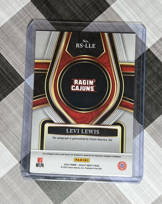Levi Lewis 2022 Select Silver Prizm Auto RS-LLE Louisiana Ragin Cajuns