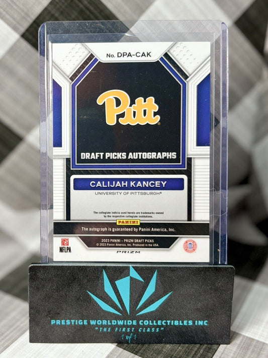 Calijah Kancey 2023 Panini Prizm Draft Picks Autographs #DPA-CAK Pitt TB Bucs RC