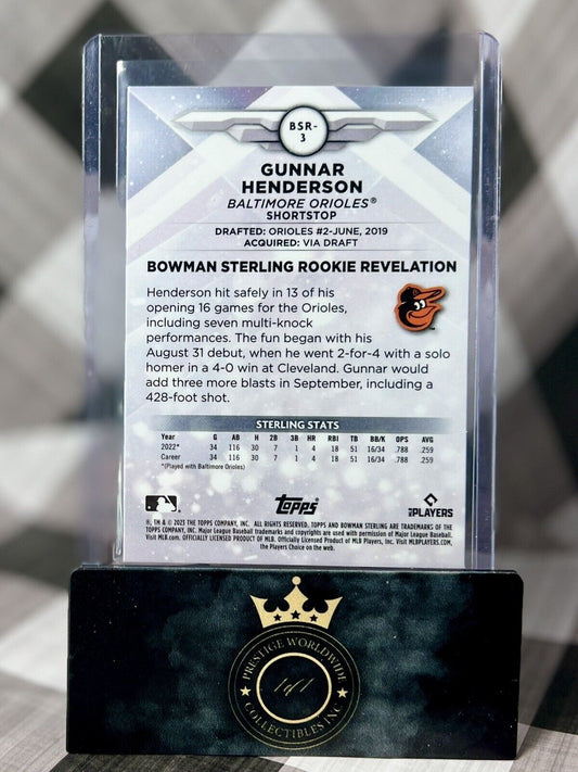 Gunnar Henderson 2023 Bowman Sterling Rookie #BSR-3 Baltimore Orioles RC