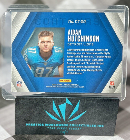 Aidan Hutchinson 2022 Panini Phoenix Silver Prizm Rookie Contours #CT20 Lions RC