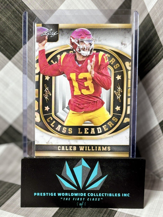 Caleb Williams 2024 Leaf Class Leaders Rookie White #CL-2 USC & Chicago Bears RC