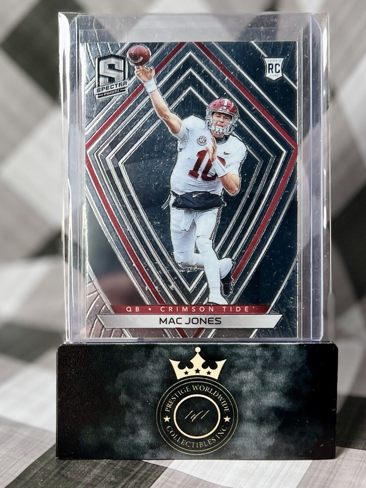 Mac Jones 2021 Panini Chronicles Draft Picks Spectra Rookie #287 Alabama & Pats