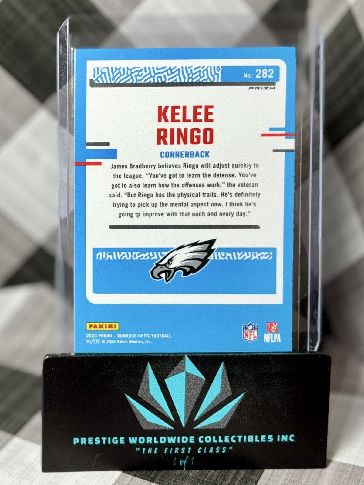 Kelee Ringo 2023 Donruss Optic Rated Rookie Blue Hyper #282 PHI Eagles RC