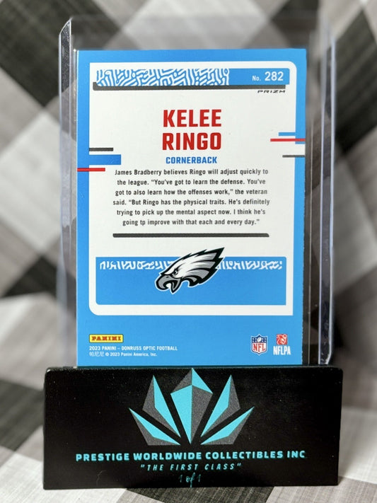 Kelee Ringo 2023 Donruss Optic Rated Rookie Blue Hyper #282 PHI Eagles RC