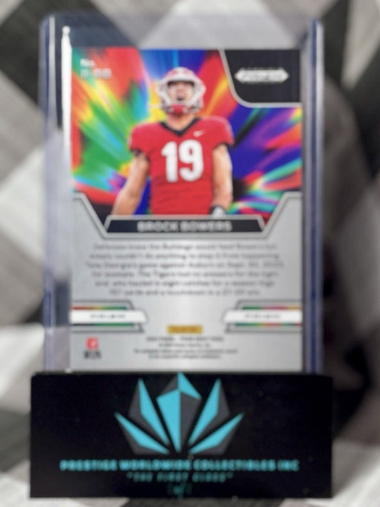 Brock Bowers 2024 Prizm Draft Picks Red Ice Instant Impact Rookie #II-BB Raiders