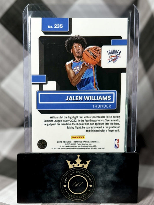 Jalen Williams 2022-23 Panini Donruss Optic Rated Rookie #235 OKC Thunder RC
