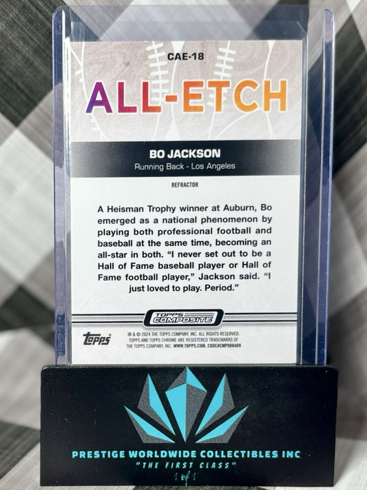 Bo Jackson 2023 Topps Composite Chrome All-Etch Silver Refractor #CAE-18 Raiders
